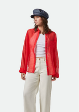 Load image into Gallery viewer, Brixton East Side Boxy L/S Button Down Crimson
