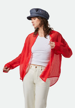 Load image into Gallery viewer, Brixton East Side Boxy L/S Button Down Crimson
