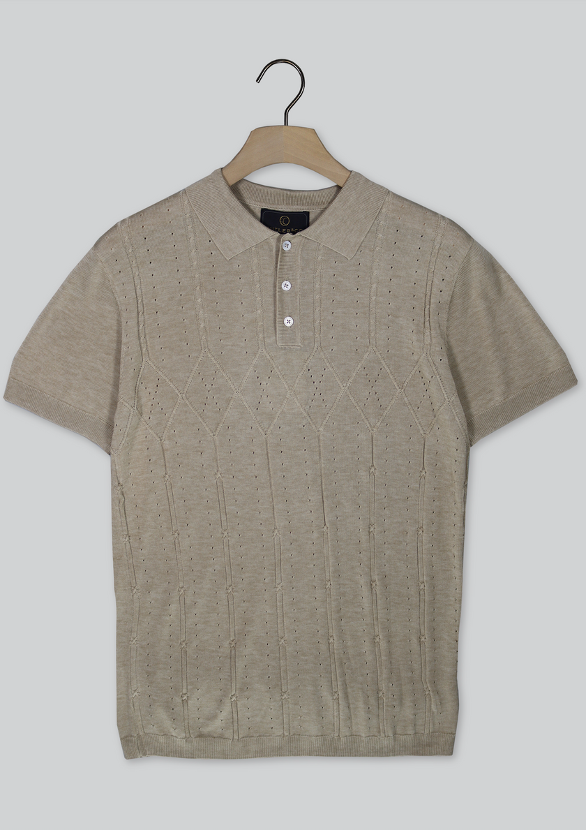 Cutler & Co Yiannis polo Sandstone
