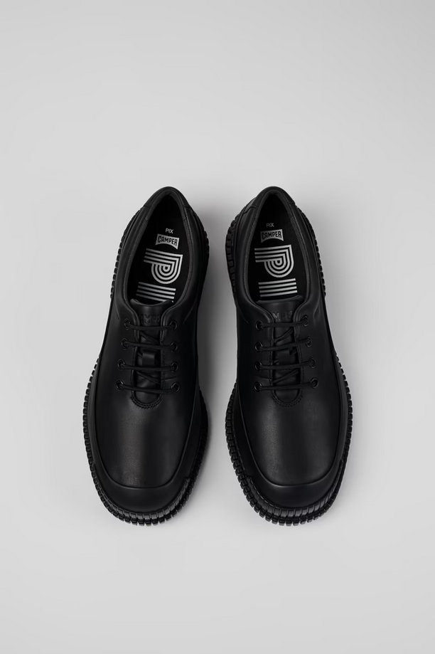 Camper Mens Pix Lace Up Shoe Black Leather
