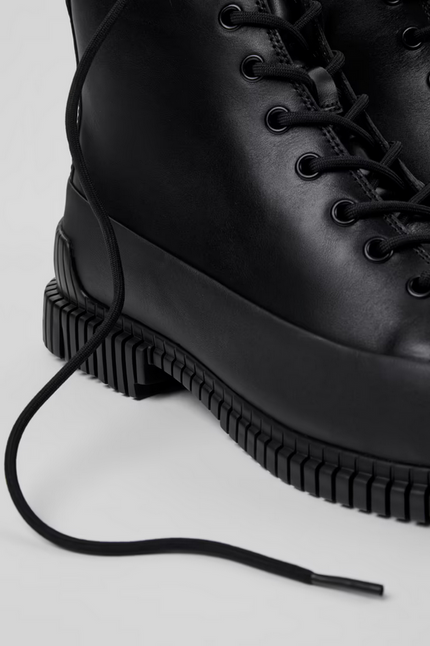 Camper Mens Pix Lace Up Ankle Boots Black Leather