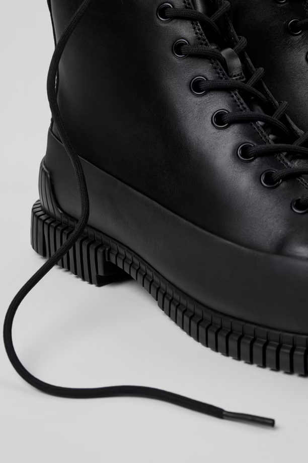 Camper Mens Pix Lace Up Ankle Boots Black Leather