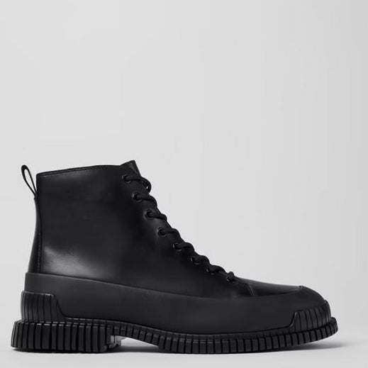 Camper Mens Pix Lace Up Ankle Boots Black Leather