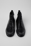 Camper Mens Pix Lace Up Ankle Boots Black Leather