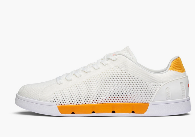 Swims Breeze Tennis Knit White/Saffron