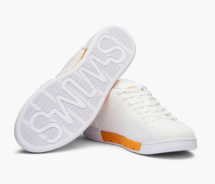 Swims Breeze Tennis Knit White/Saffron