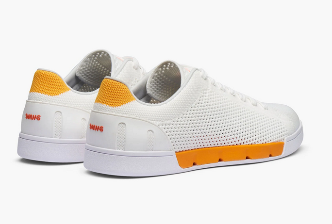 Swims Breeze Tennis Knit White/Saffron