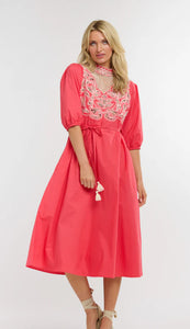 365 Days Luna Embroidered Dress Melon