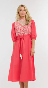 365 Days Luna Embroidered Dress Melon