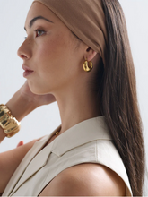 Load image into Gallery viewer, Lustre &amp; Sage Forte Hoop 18K Gold Plated Earrings
