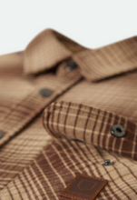 Load image into Gallery viewer, Brixton Builders Bowery Stretch Water Resistant L/S Flannel Pine Needle/Sunbaked
