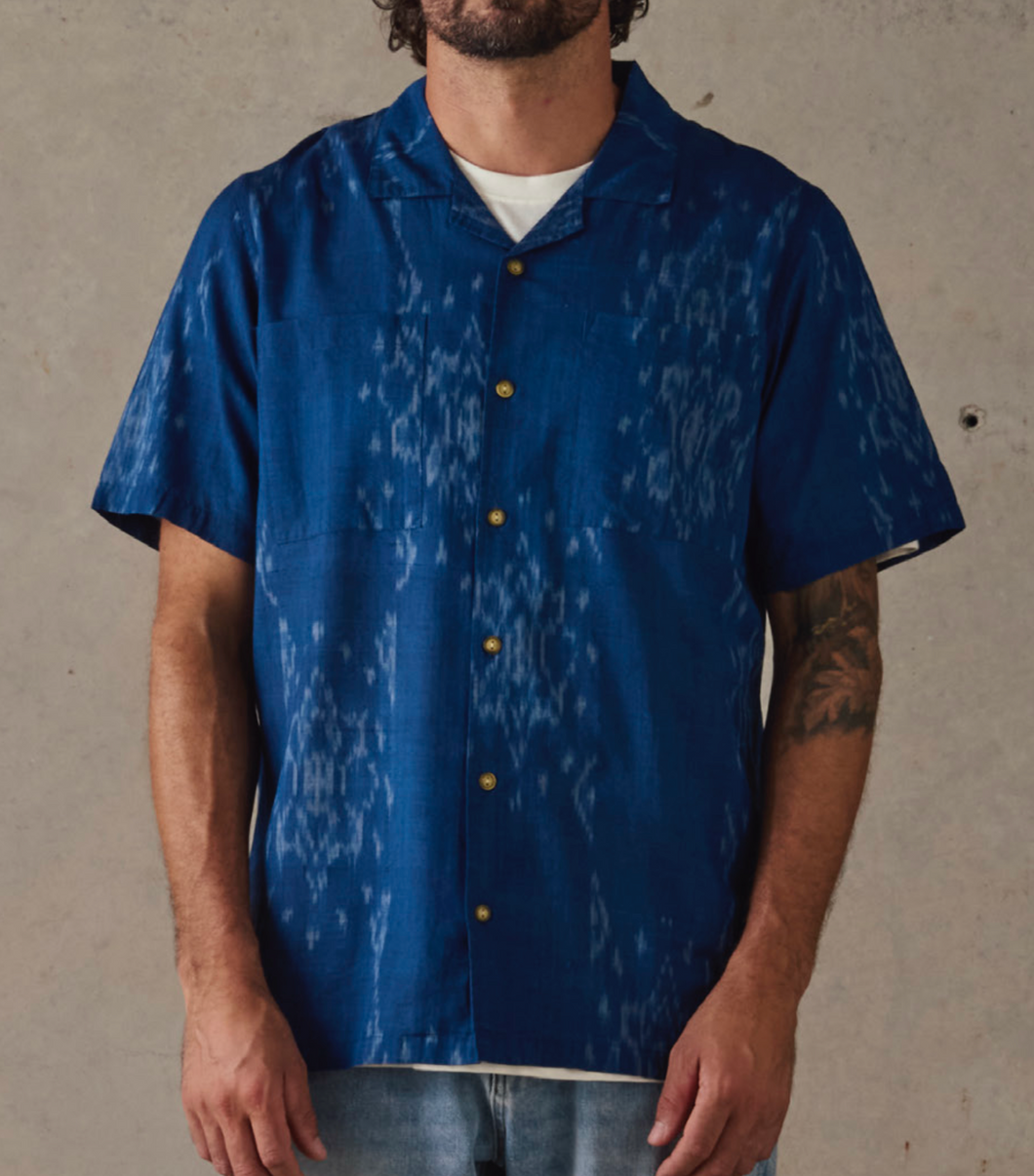 McTavish Camp Collar Shirt Blue