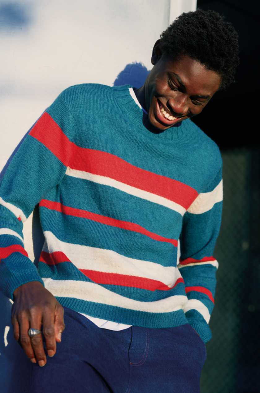 Komodo Gabriel Stripe Jumper Evergreen
