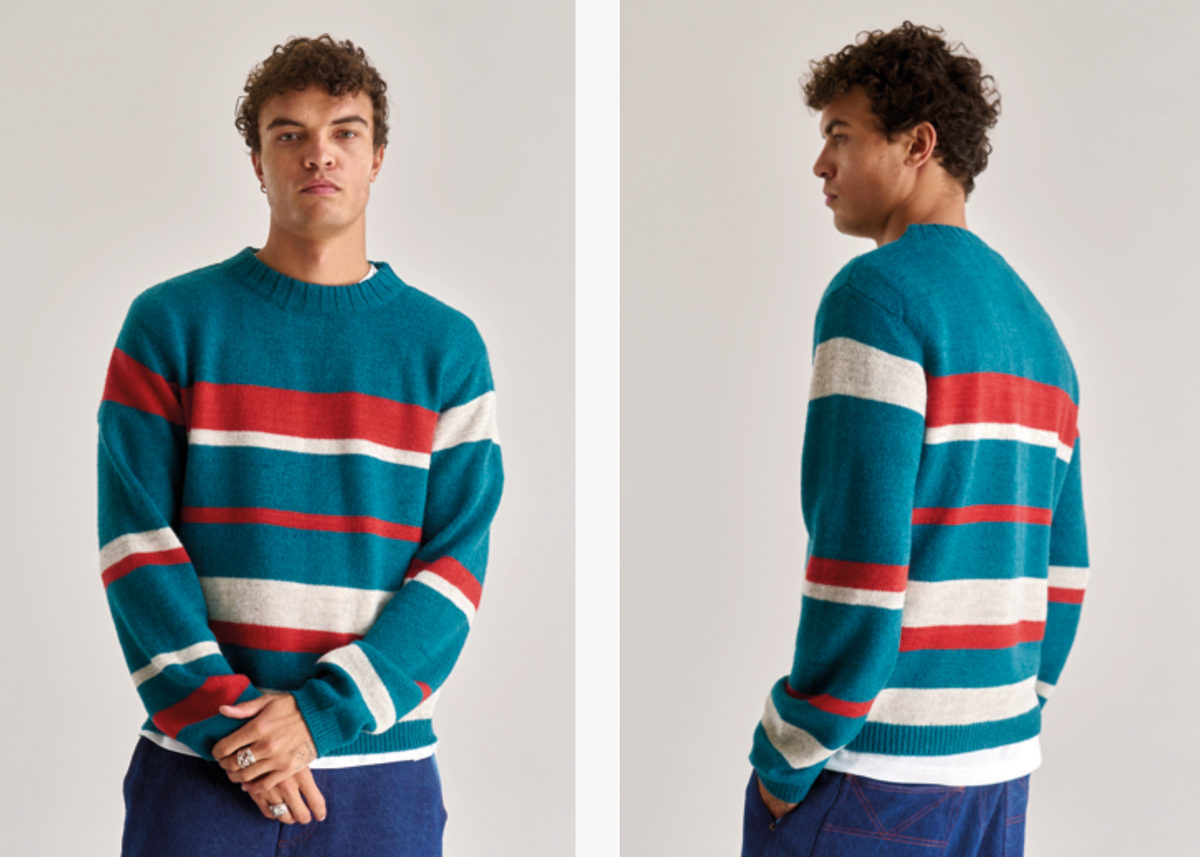 Komodo Gabriel Stripe Jumper Evergreen