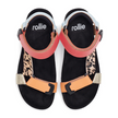 Rollie Sandal Tooth Wedge Sandals Multi Leopard