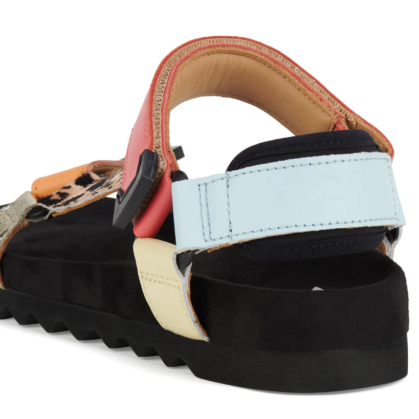 Rollie Sandal Tooth Wedge Sandals Multi Leopard