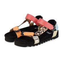 Load image into Gallery viewer, Rollie Sandal Tooth Wedge Sandals Multi Leopard

