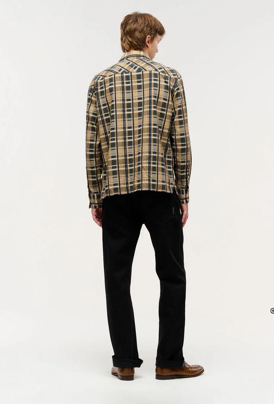 Neuw Denim Printed Check Long Sleeve Shirt Amber