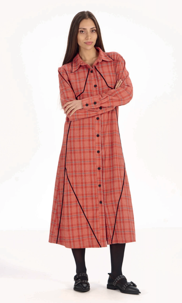 Komodo Serina Dress Red Check