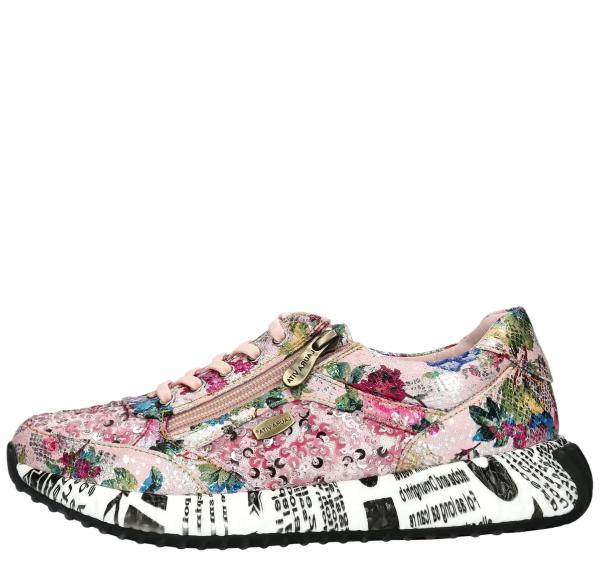 Laura Vita Burton 11 Side Zip Sneakers Cerise Pink