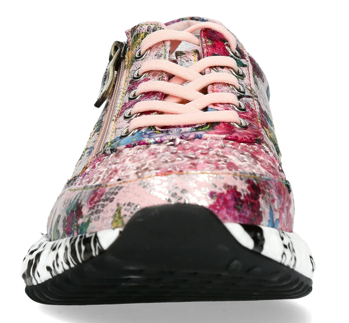 Laura Vita Burton 11 Side Zip Sneakers Cerise Pink