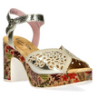 Laura Vita Hecalo 16 Platform Heels Gold Metallic