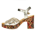 Laura Vita Hecalo 16 Platform Heels Gold Metallic