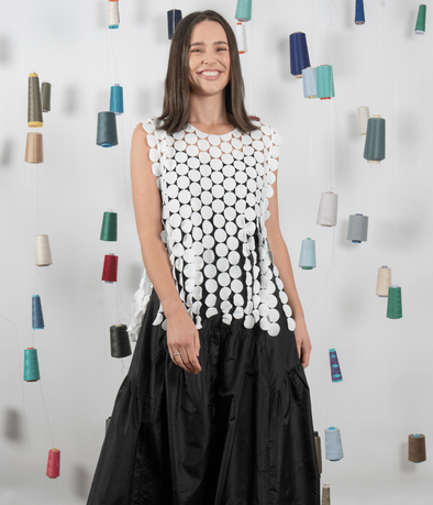 M. A. Dainty Coins Top White