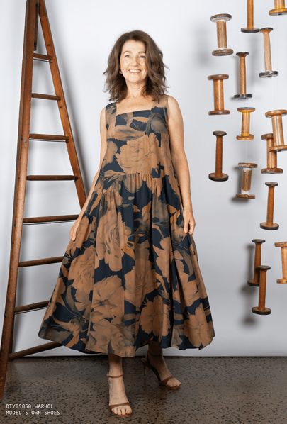 M. A. Dainty Warhol Dress Blue Floral