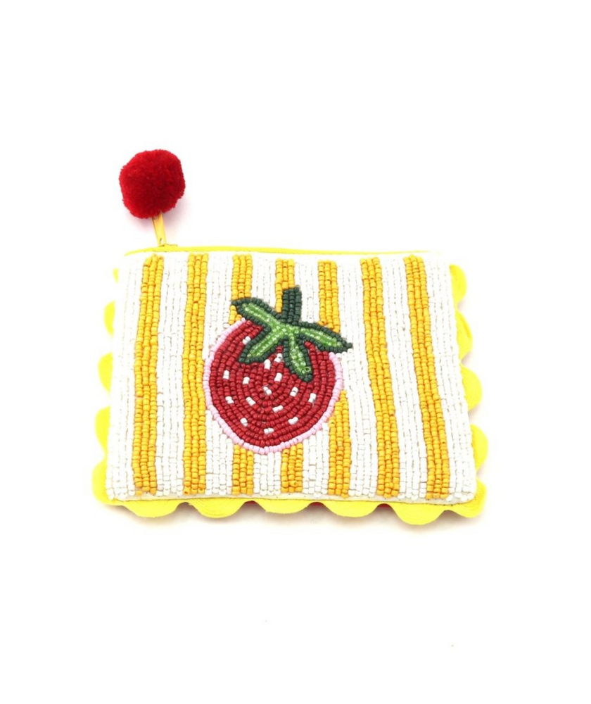 Tiger Tree Strawberry Beaded Stripe Purse