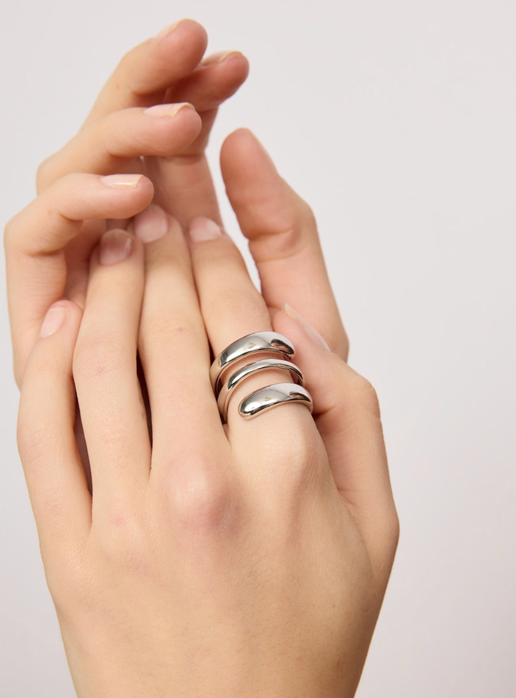 Tiger Tree Silver Triple Twist Ring