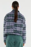 Sass Clothing Zoe Cropped Coat Purple Check