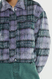 Sass Clothing Zoe Cropped Coat Purple Check