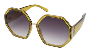 Unity 7746A Retro Vintage Sunglasses Mustard