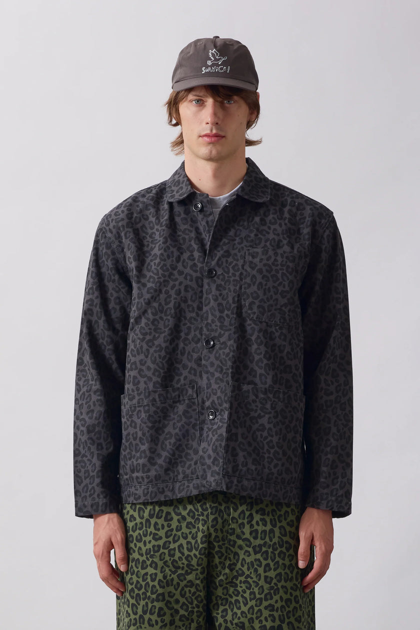 Service Works Patterned Easy Chef Shirt Black Leopard