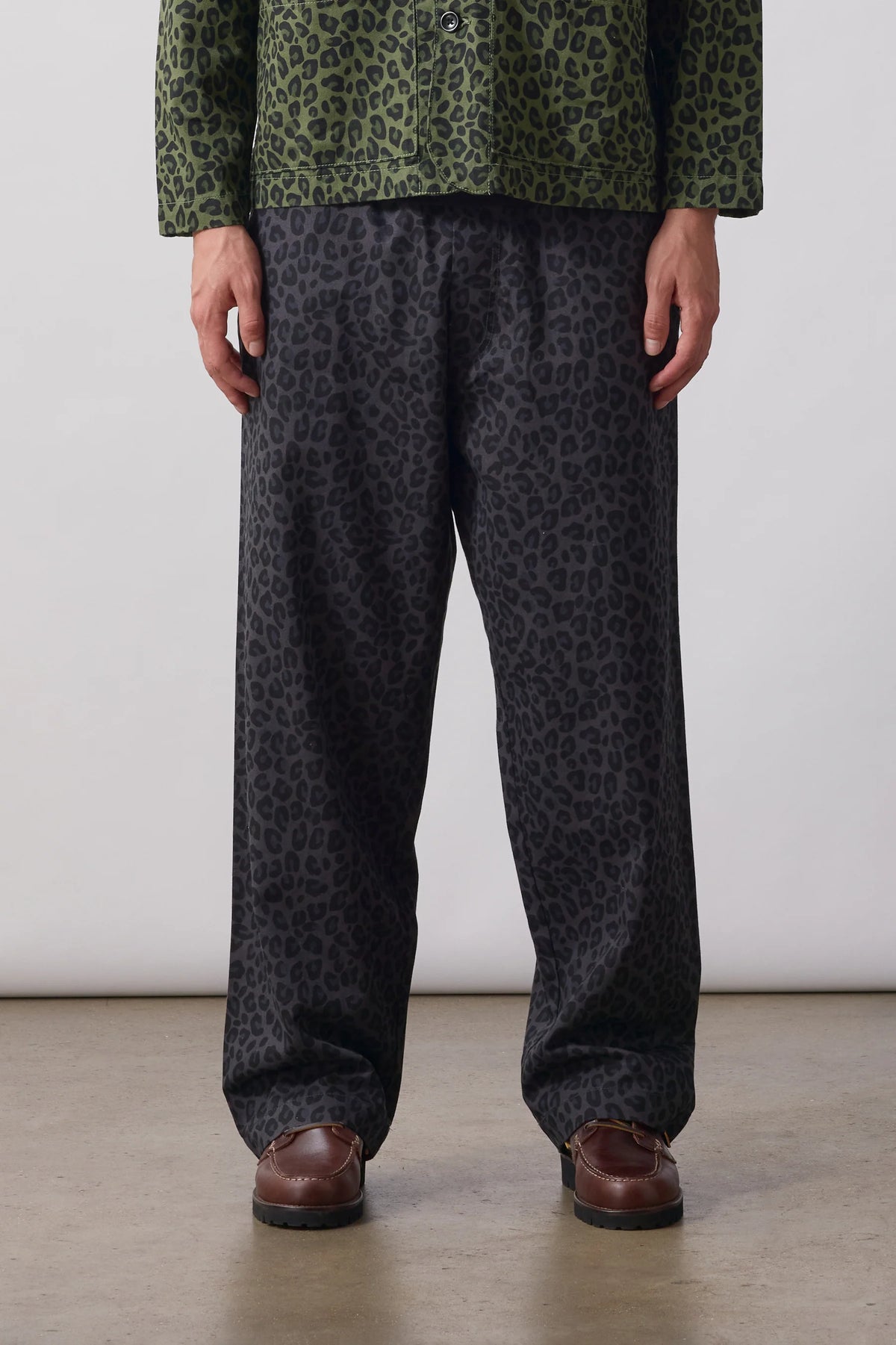 Service Works Patterned Easy Chef Pants Black Lepoard