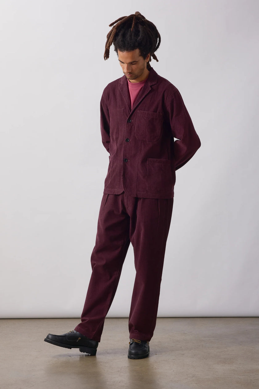 Service Works Fine Cord Part Timer Pants Burgundy