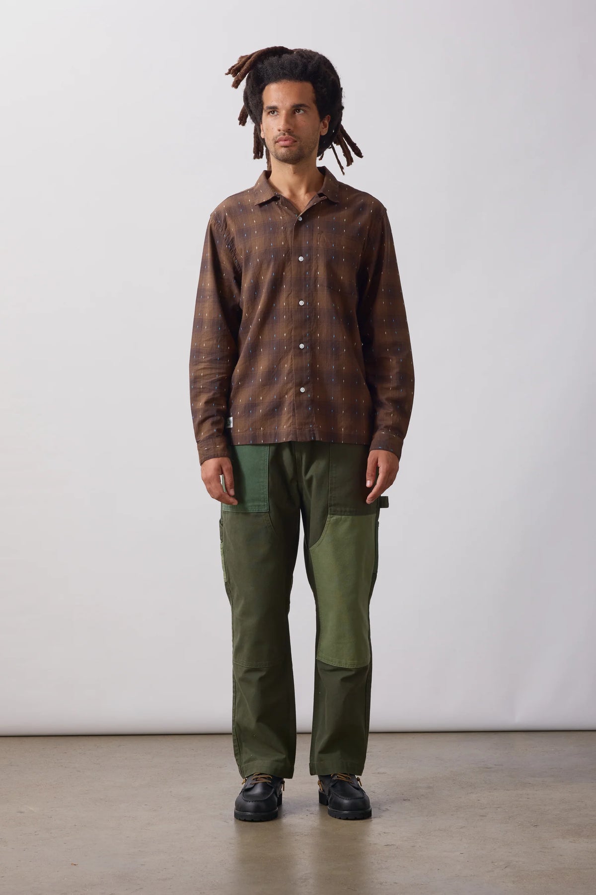 Service Works Drag Stitch Resort Shirt Brown