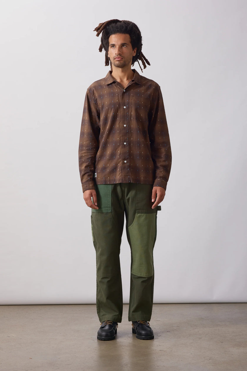 Service Works Drag Stitch Resort Shirt Brown
