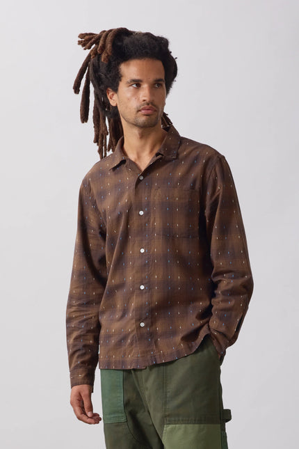 Service Works Drag Stitch Resort Shirt Brown
