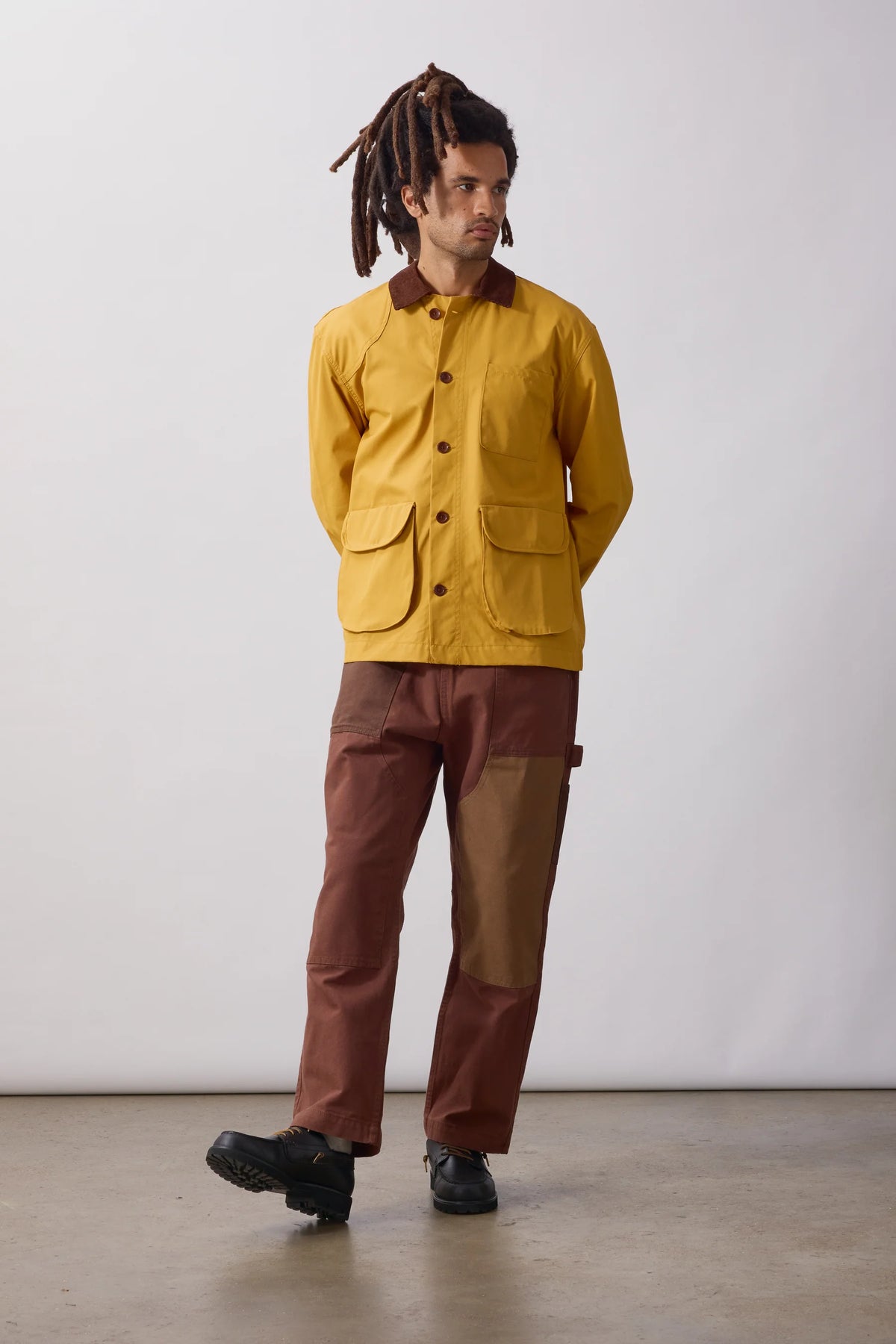 Service Works Waxed Barn Coat Ochre