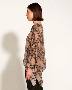 Fate + Becker Something Beautiful Blouse Houndstooth Check