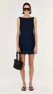 Staple The Label Lea Denim Mini Dress Indigo