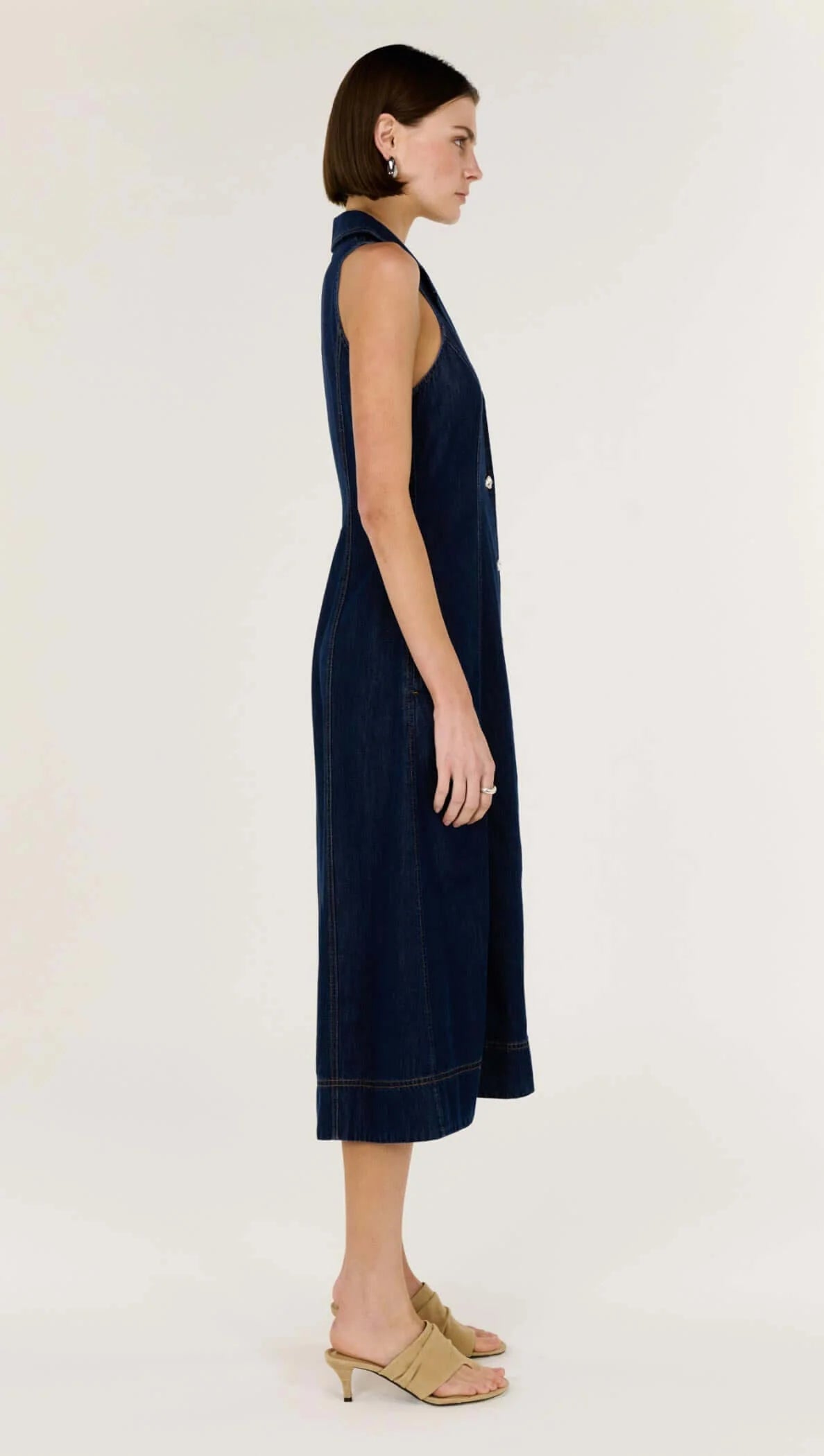 Staple The Label Lea Denim Midi Dress Indigo