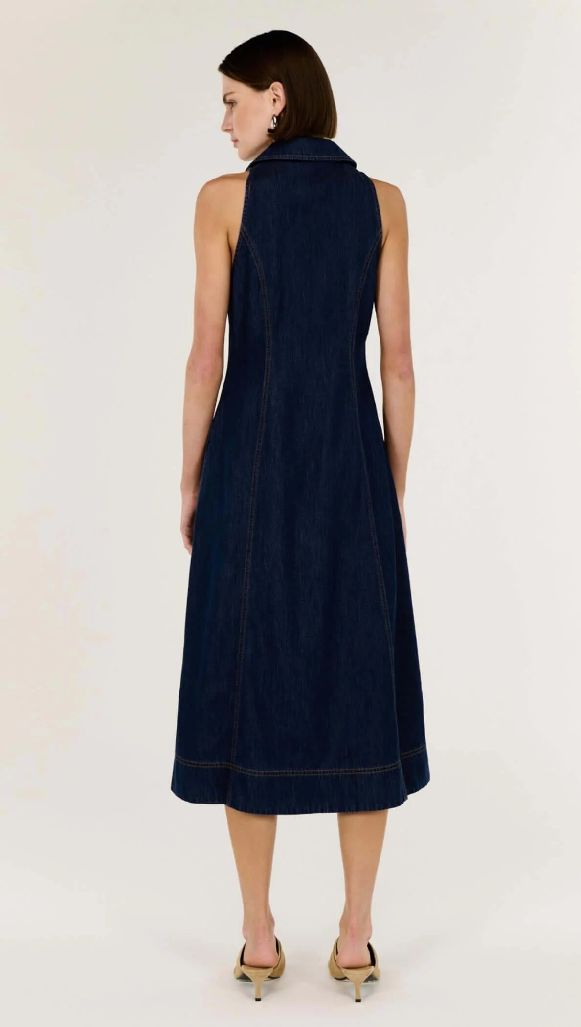Staple The Label Lea Denim Midi Dress Indigo