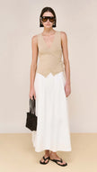 Staple The Label Marnie Knit Wrap Top Stone