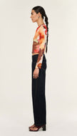 Staple The Label Kaia Mesh Top Abstract Floral