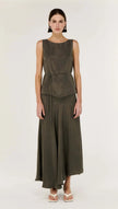 Staple The Label Stevie Waist Tie Top Olive