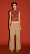Staple The Label Vivi Mesh Top Chocolate Floral