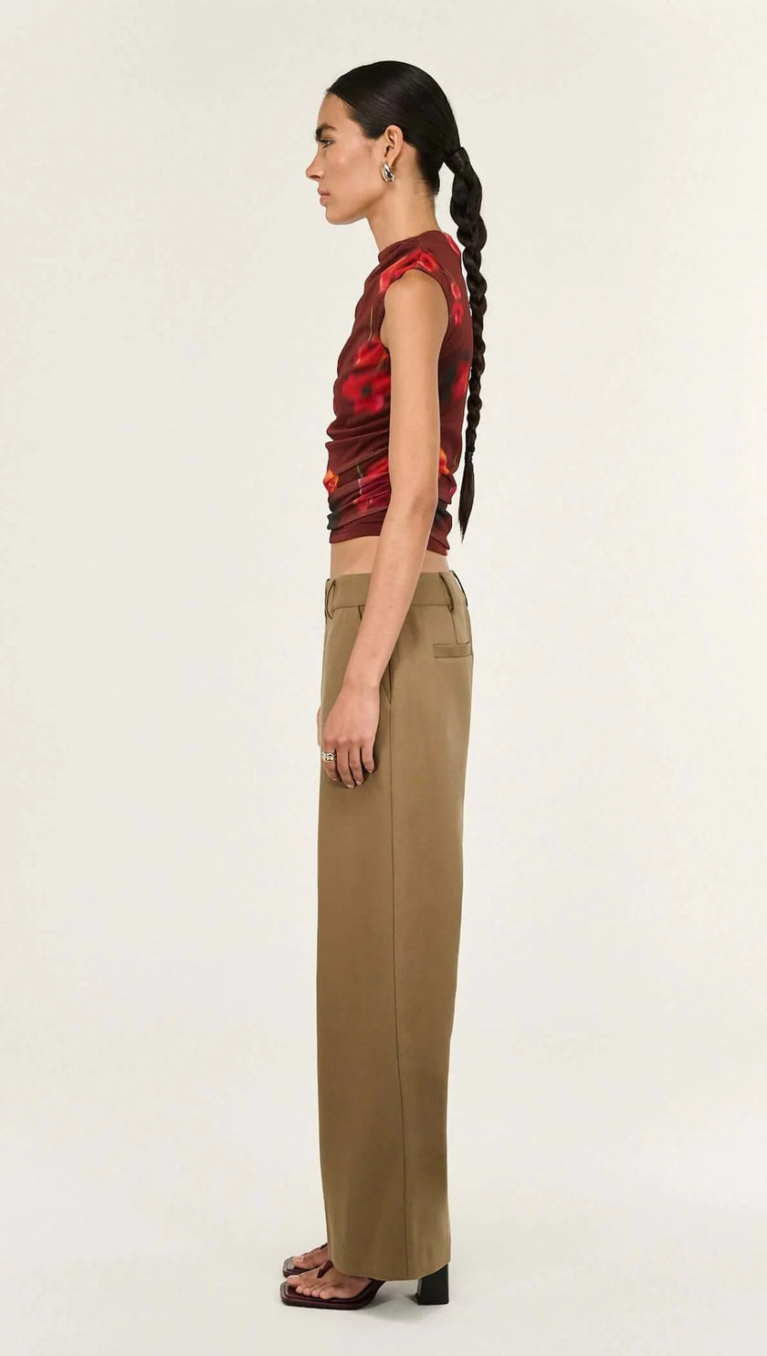 Staple The Label Vivi Mesh Top Chocolate Floral